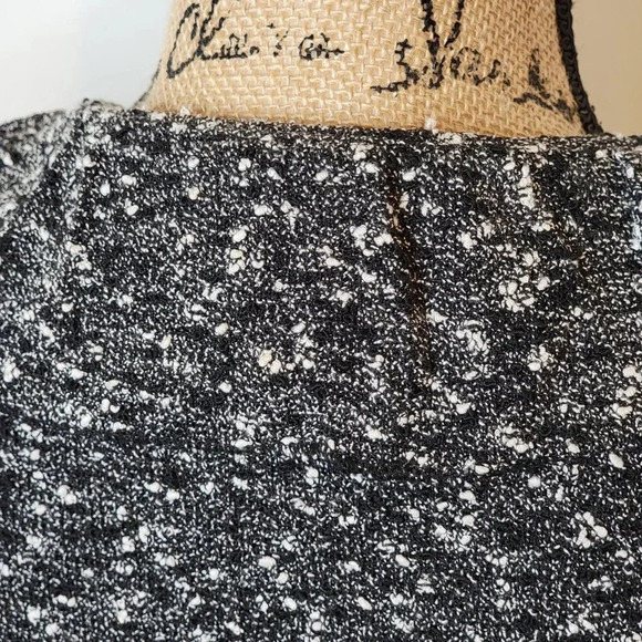 CYNTHIA ROWLEY Women's Regular Marbled Ruffle Sweater Cardigan Size Small Black - Picture 12 of 14